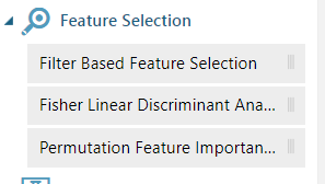 Seleccionar la opción Filter Based Feature Selection